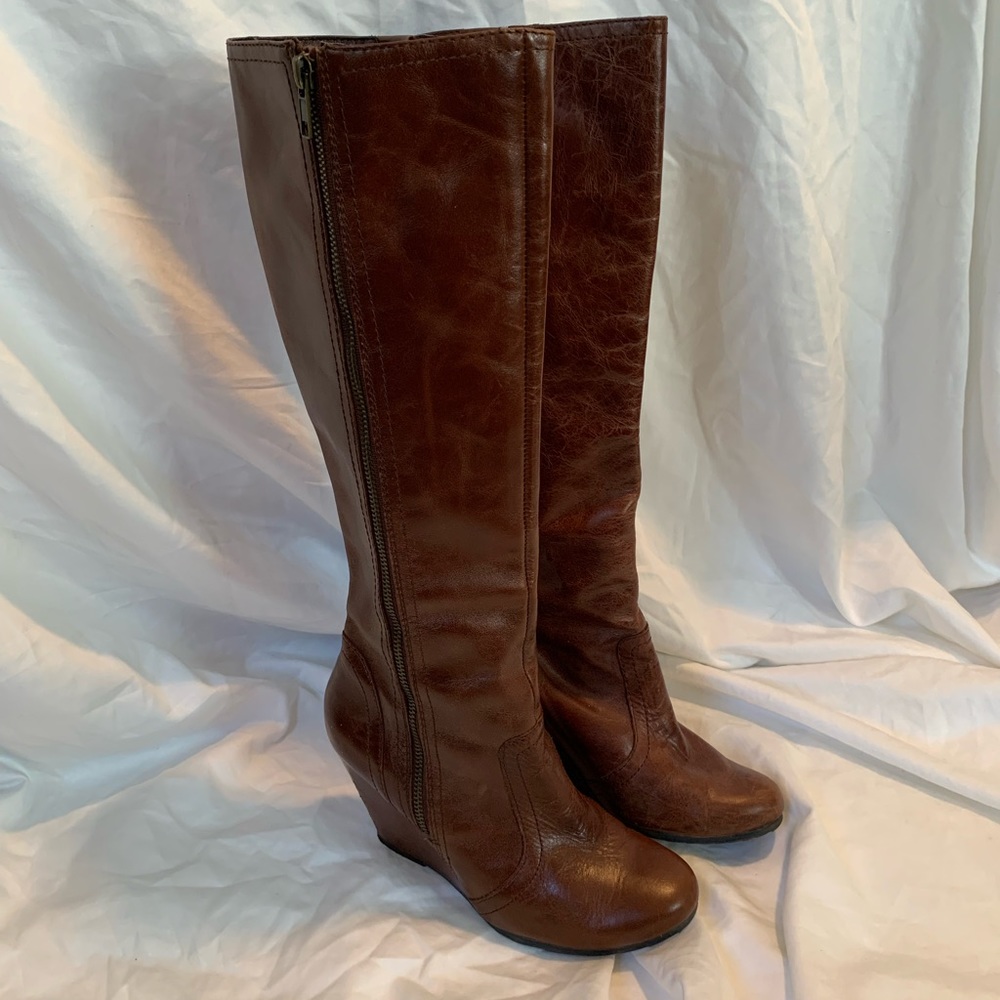 Aldo Knee High Wedge Boots